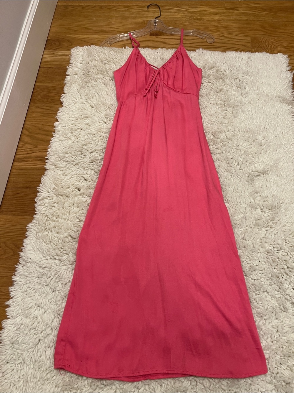 wild fable Hot Pink V-Neck Spaghetti Strap Dress